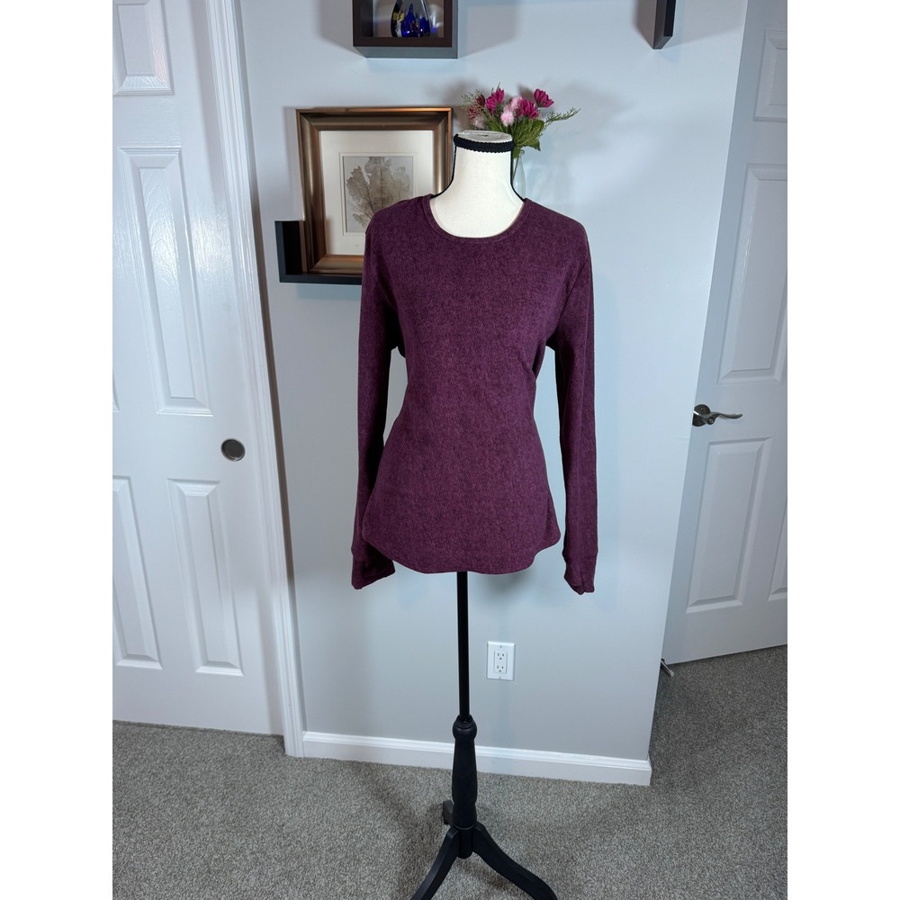 ClimateRight by Cuddl Duds Dark Berry Long Sleeve Thermal Top XL